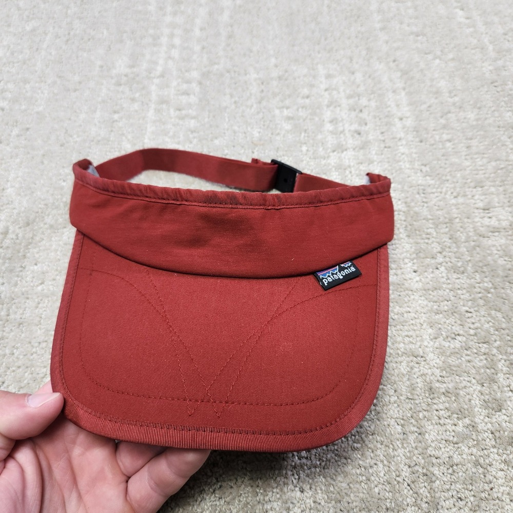 Vintage Patagonia Visor Hat Adult One Size Gorpcore Red Hiking Adjustable
